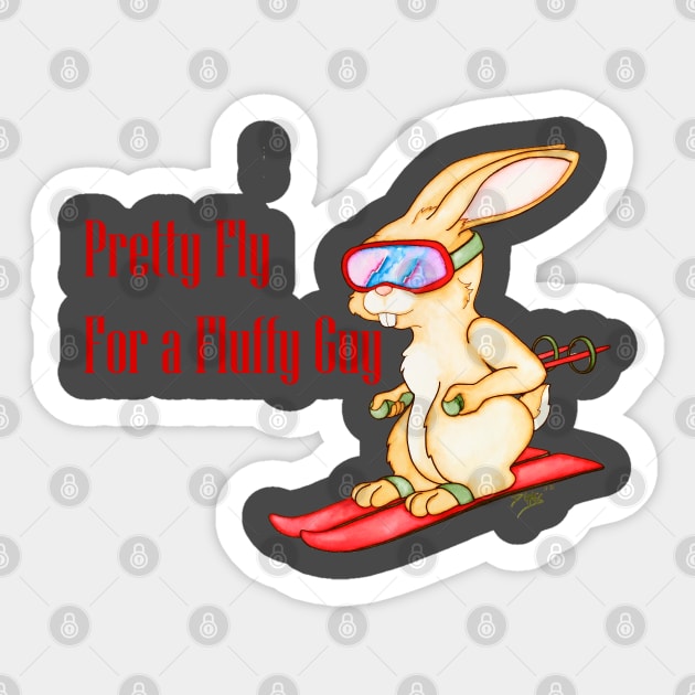 Pretty Fly For a Fluffy Guy Sticker by ptowndanig